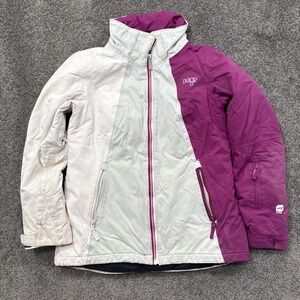 Womens M Orage Winter Jacket Coat Ski Full Zip Powder Skirt Snowboard Vented